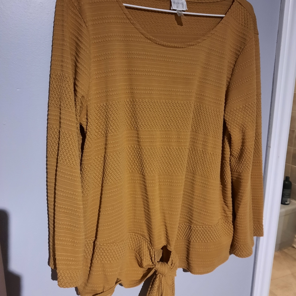 Mustard tie top